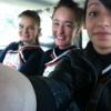 These three girls do like the camera. jk